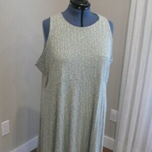 Athleta Santorini Thera Printed Dress Pistachio Sleeveless, pre owned-Womens 3X
